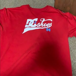 long sleeve dc shoes red shirt